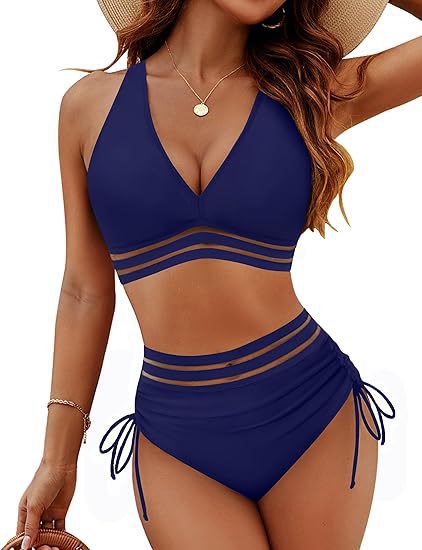 Maillot de bain 2 Pièces — Bikini Ischia — Taille Haute Multicolore ✨