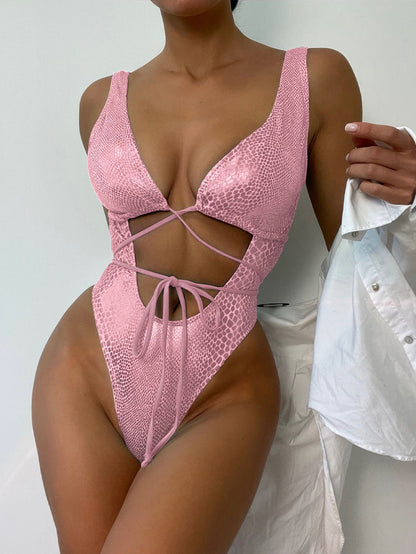 Maillot de bain 1 Pièce Obsidian — Lanières Croisées ✨