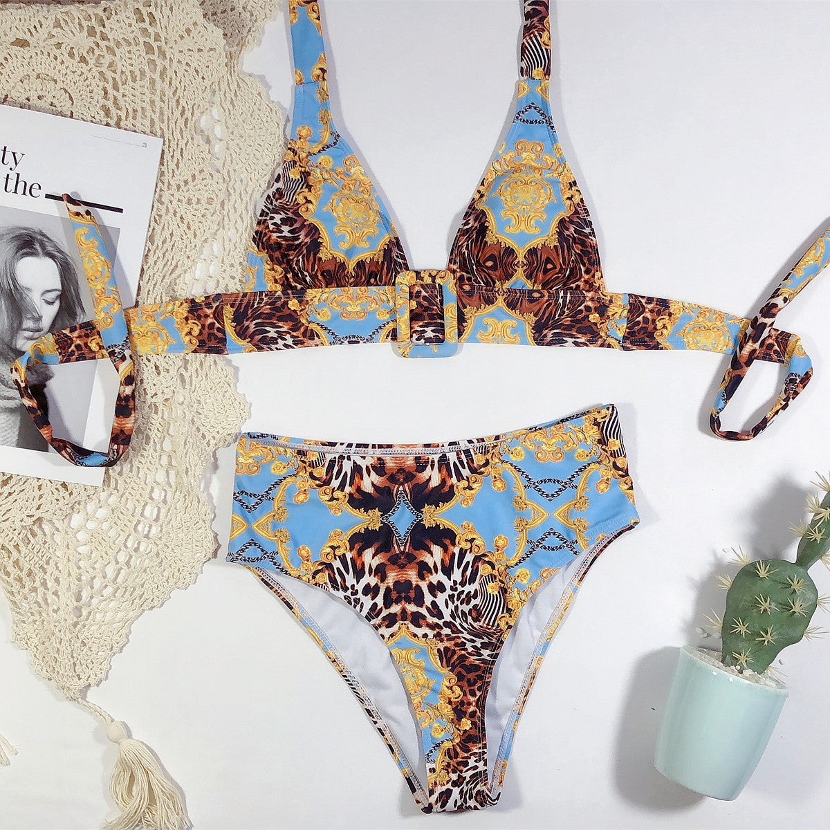 Maillot de bain 2 Pièces Bikini Havana — Halter Imprimé 👙