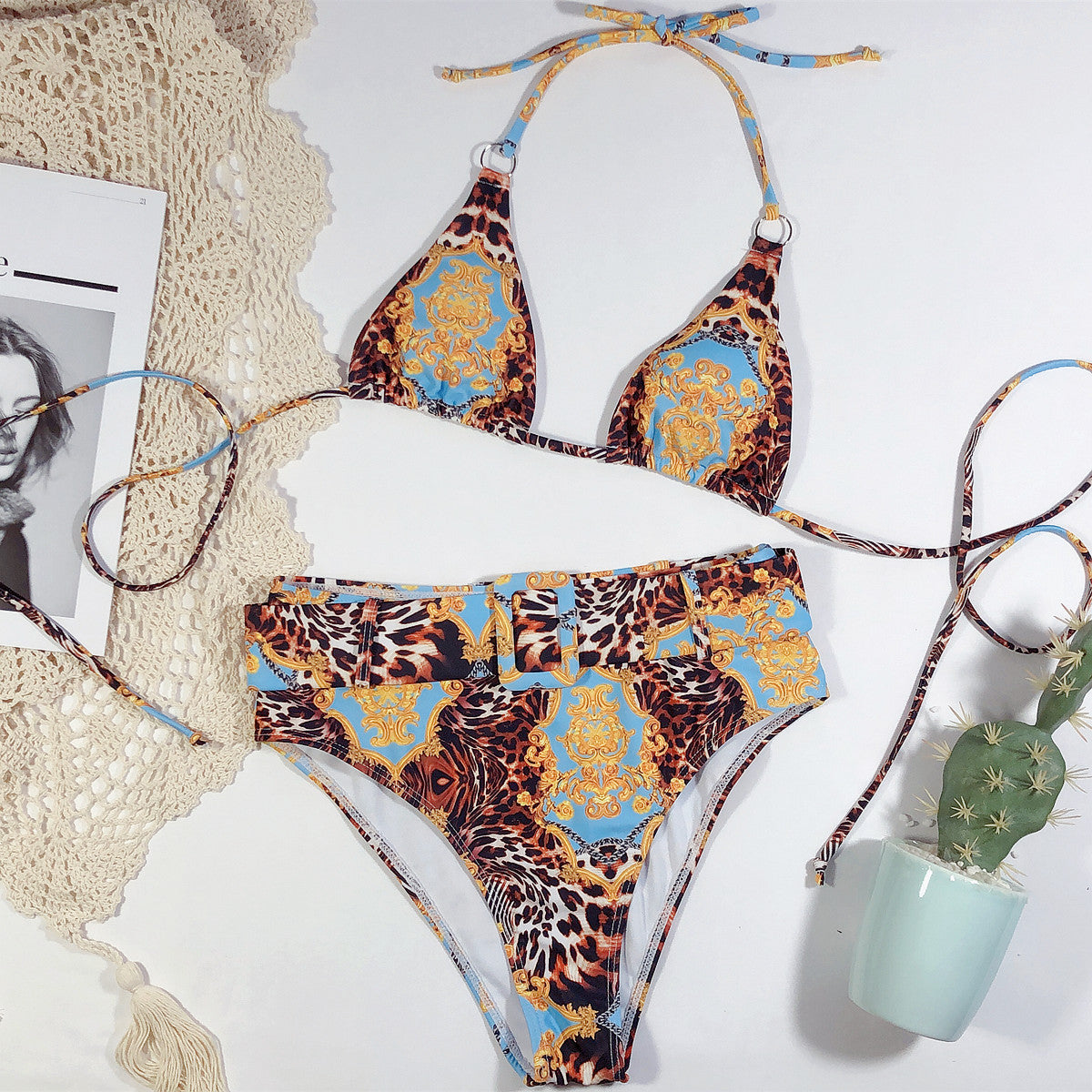 Maillot de bain 2 Pièces Bikini Havana — Halter Imprimé 👙