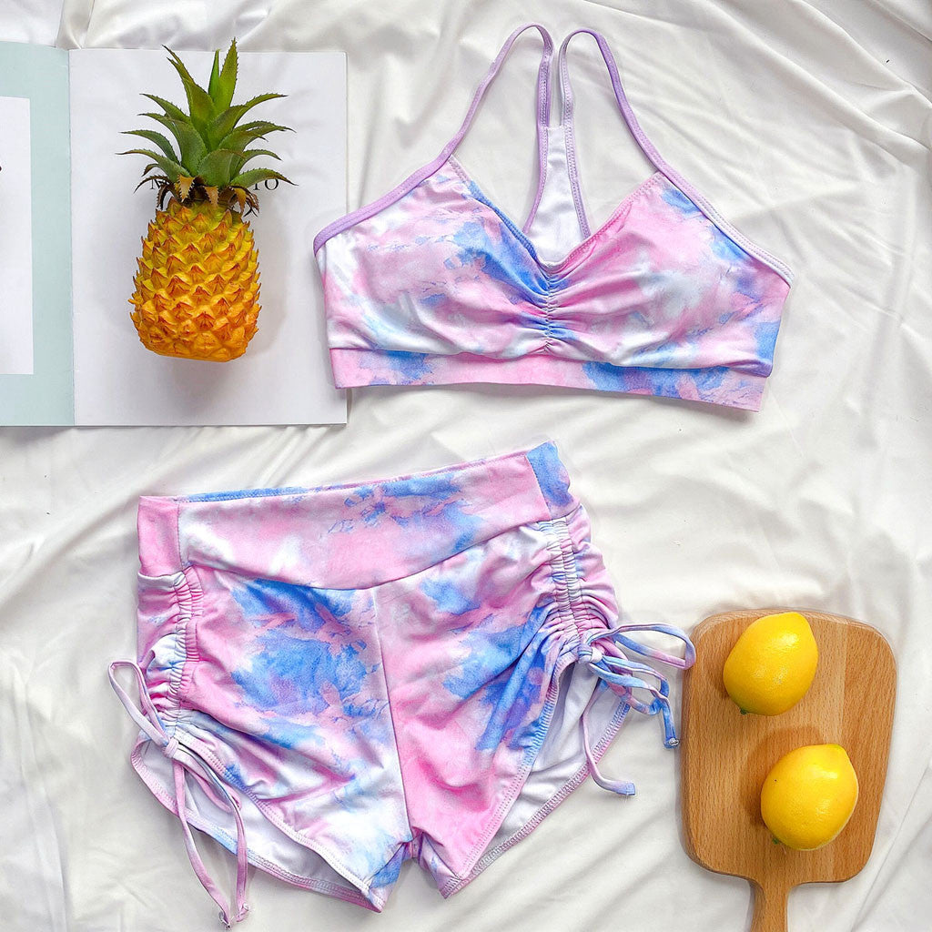 Maillot de bain 2 Pièces — Bikini Rio — Tie-Dye Push-Up & Shorty 🪸