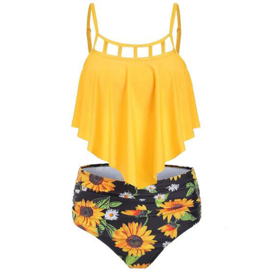 Maillot de bain 2 Pièces — Bikini Stella — Floral Taille Haute ⭐