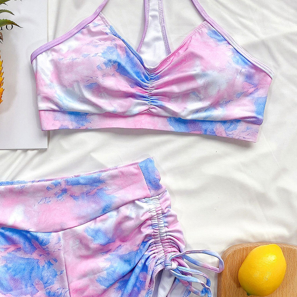 Maillot de bain 2 Pièces — Bikini Rio — Tie-Dye Push-Up & Shorty 🪸