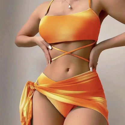 Maillot de bain 3 Pièces — Set Tulum Breeze — Bikini Tie-Dye & Paréo 🌊