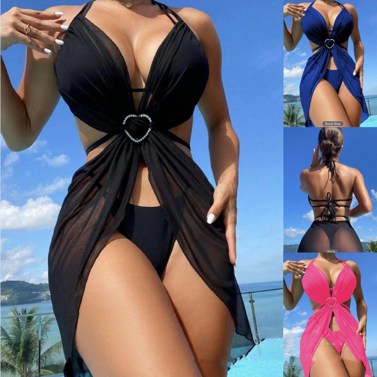 Maillot de bain 3 Pièces — Set Riviera — Bikini Halter & Cover-Up 3 🌸