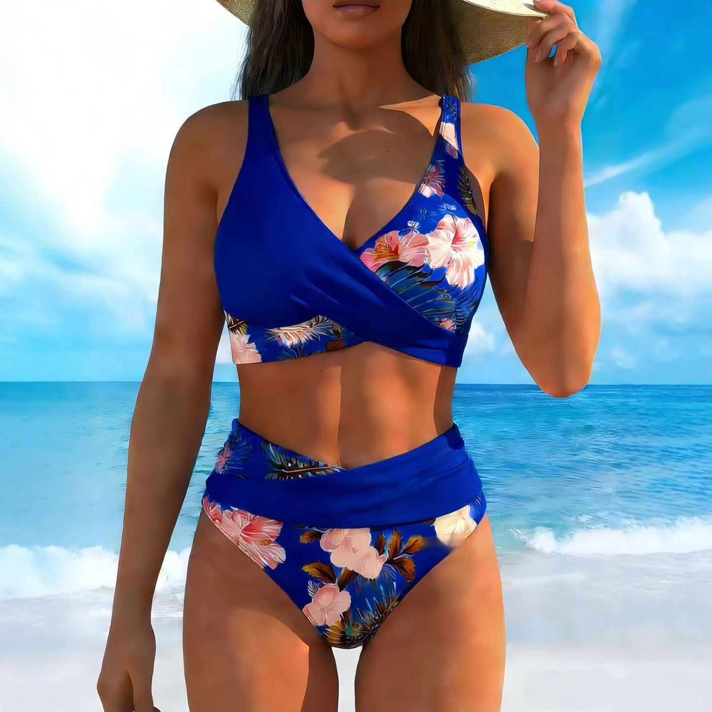Maillot de bain 2 Pièces — Bikini Duo Bloom — Uni & Floral ✨