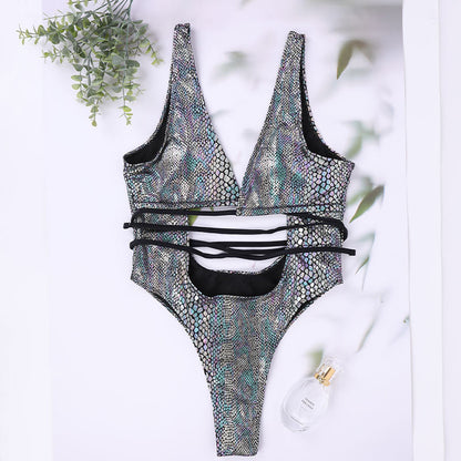 Maillot de bain 1 Pièce Obsidian — Lanières Croisées ✨