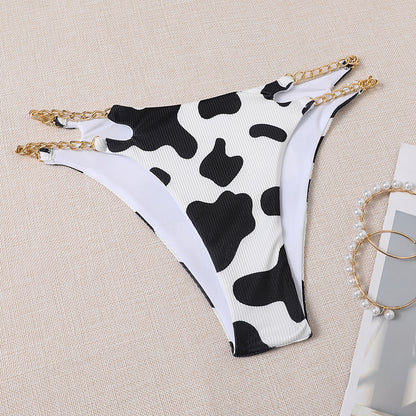 Maillot de bain 2 Pièces Bikini Wild Chain — Imprimé Vache 🐄