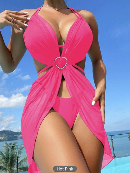 Maillot de bain 3 Pièces — Set Riviera — Bikini Halter & Cover-Up 3 🌸