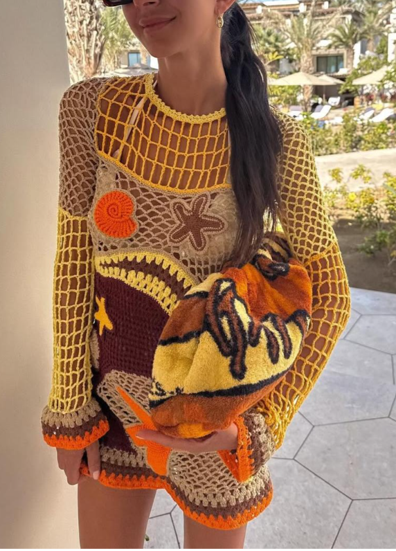 Mini Robe Crochet — Cover-Up Ajouré Sexy 🪡