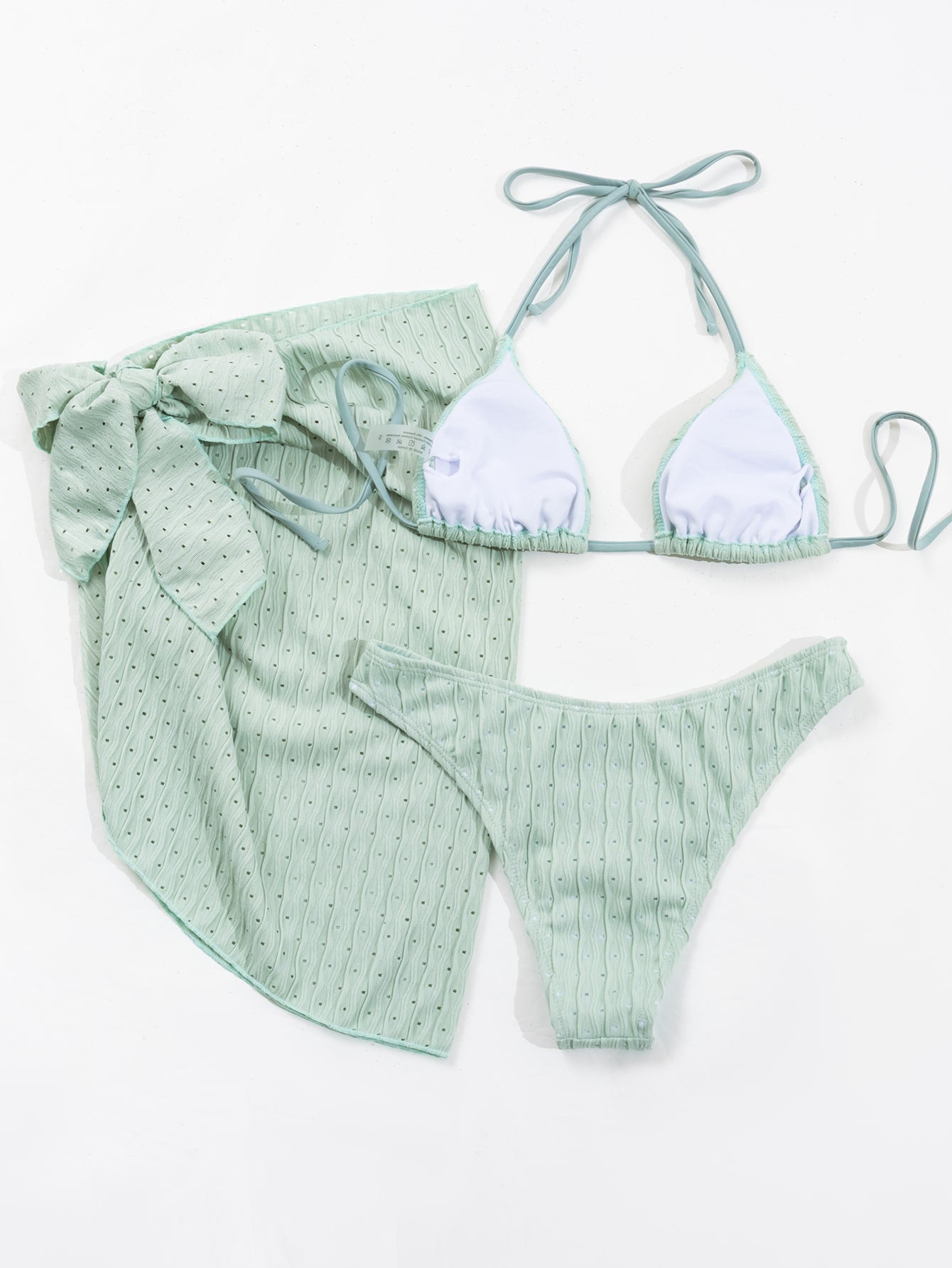 Maillot de bain 3 Pièces — Set Amalfi — Bikini & Jupe Mesh 🌺