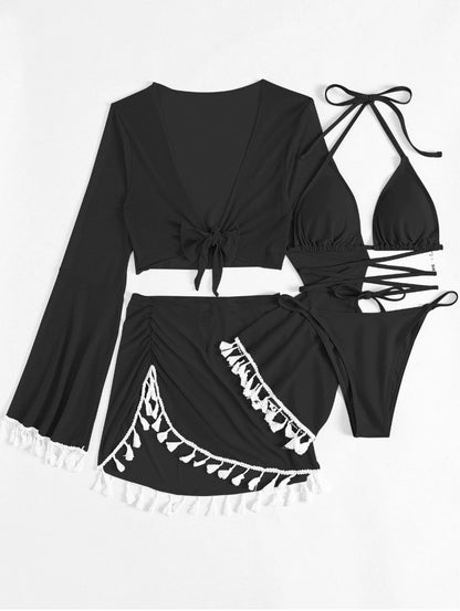 Mallot de bain 4 Pièces — Set Formentera — Bikini & Cover-Up 💚