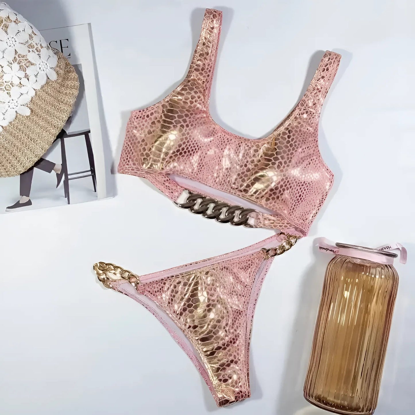 Maillot de bain 2 Pièces — Bikini Serpentine — Imprimé Snake 🐍