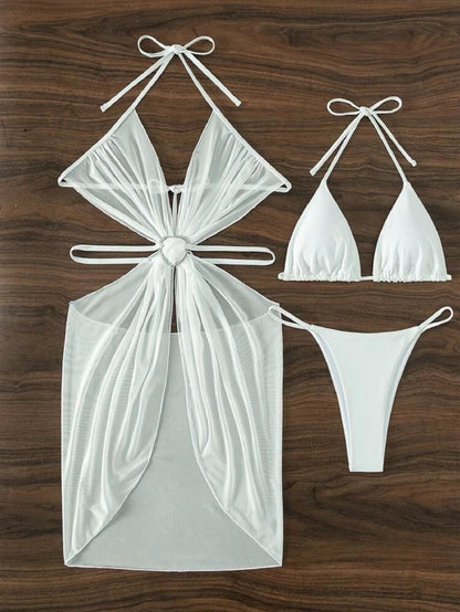 Maillot de bain 3 Pièces — Set Riviera — Bikini Halter & Cover-Up 3 🌸