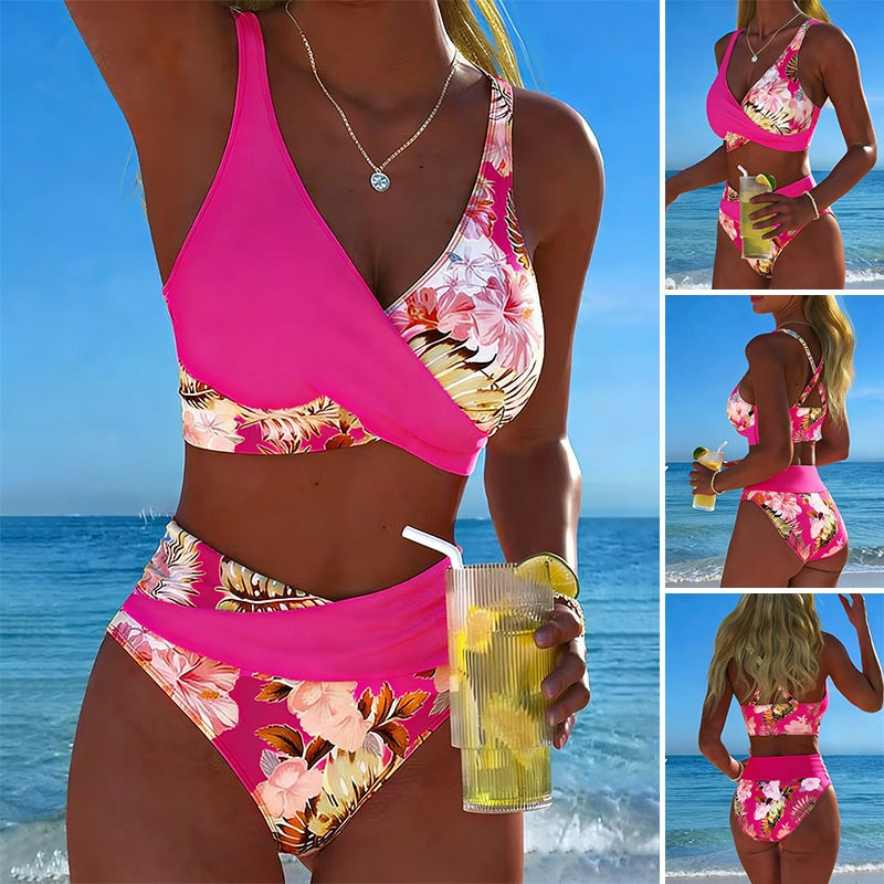 Maillot de bain 2 Pièces — Bikini Duo Bloom — Uni & Floral ✨