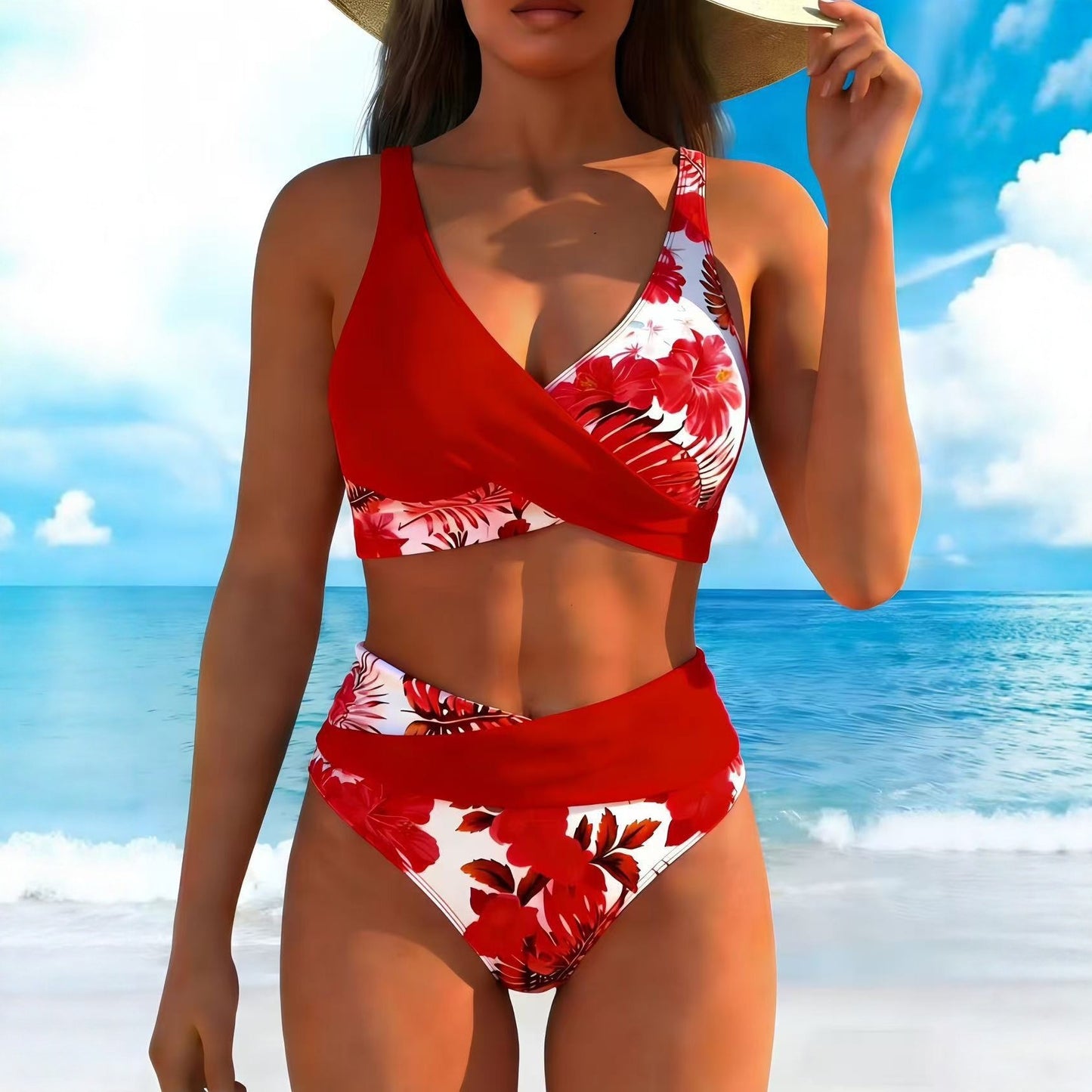 Maillot de bain 2 Pièces — Bikini Duo Bloom — Uni & Floral ✨