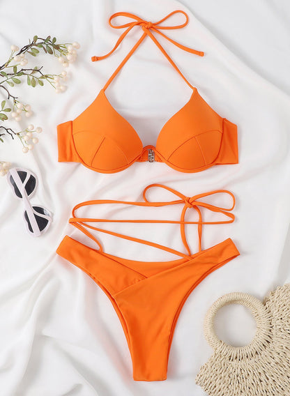 Maillot de bain 2 pièces — Bikini Sunset Glow — Uni ☀️